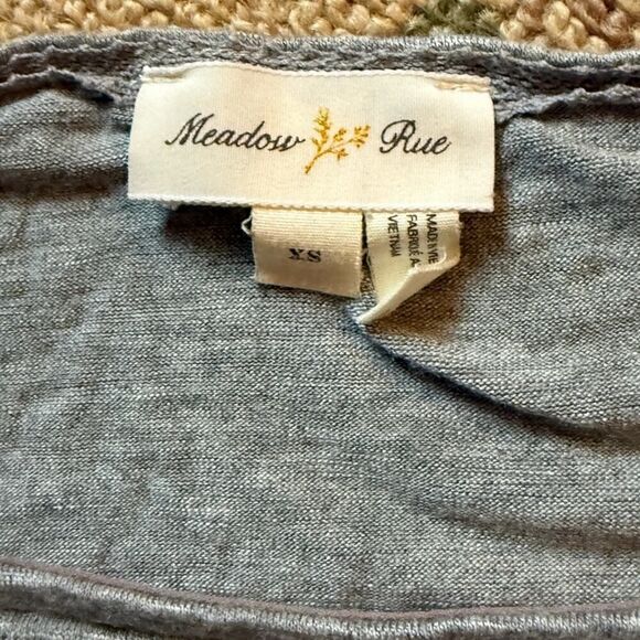 Meadow Rue gray and mauve long sleeve tunic top NWOT XS - Picture 7 of 12